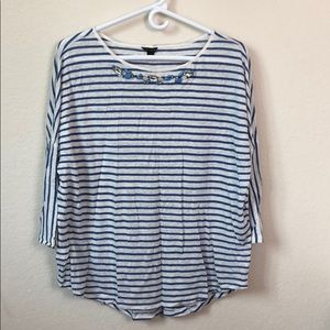 Ann Taylor embellished knit top